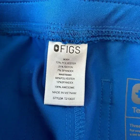 Figs Blue Scrub Drawstring Pants XS - Picture 9 of 12